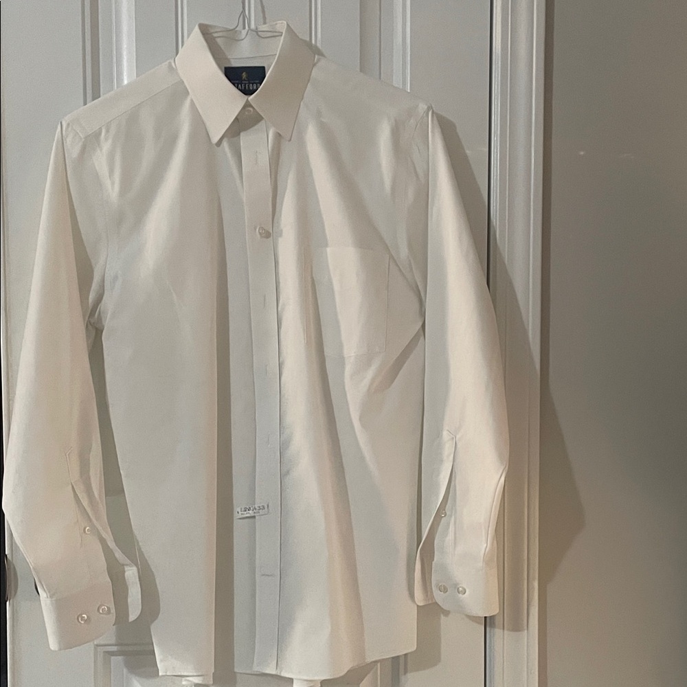 Stafford Men's White Dress Shirt